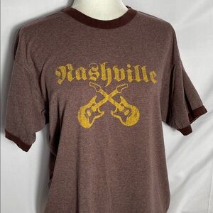 Nashville Graphic Tee in Brown and Yellow